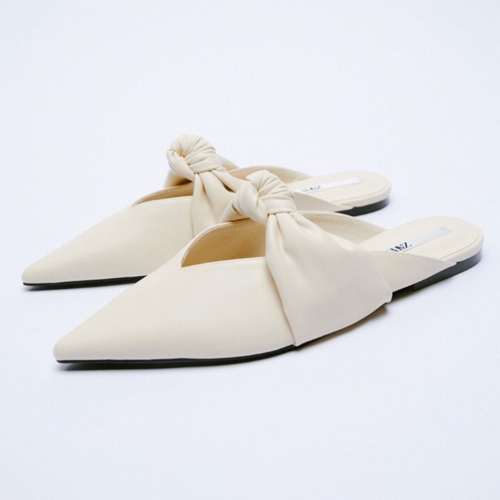 ZARA MULES WITH KNOT BRAND NEW WITH TAGS US 8 EUR 39